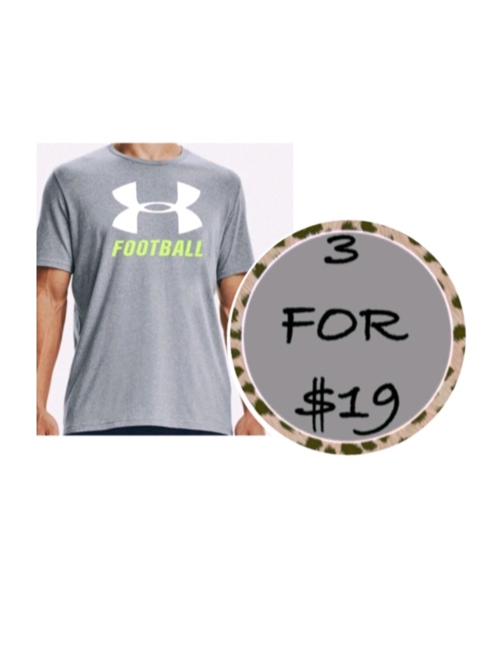 3/$19 Under Armour Football T-shirt
